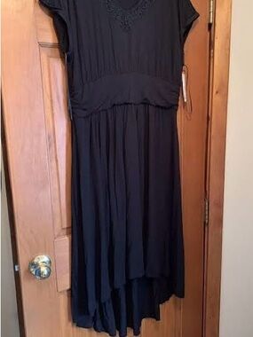 Apt. 9 Black High-Low Short Sleeve Dress